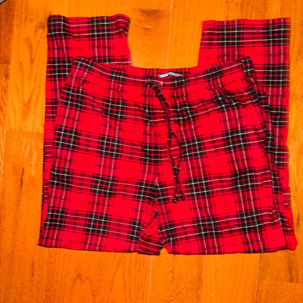 Nautica Red and Black Plaid Kids Pajama Pants